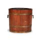 A LARGE OAK AND BRASS BOUND LOG BIN OR PLANTER, 19TH CENTURY - Image 2 of 4