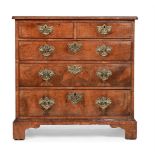 A GEORGE I WALNUT CHEST OF DRAWERS, 18TH CENTURY