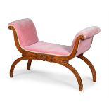 A FRENCH FRUITWOOD WINDOW SEATIN NEOCLASSICAL STYLE