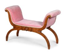 A FRENCH FRUITWOOD WINDOW SEATIN NEOCLASSICAL STYLE