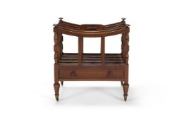 A GEORGE IV MAHOGANY CANTERBURY, CIRCA 1830
