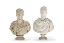 AFTER WILLIAM BEHNES (1795-1864)- A PLASTER BUST OF HUGH, EARL FORTESCUE (1783-1861)