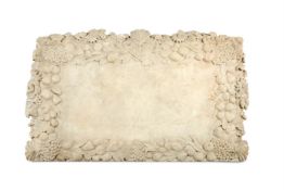 A LARGE CARVED MARBLE PANEL, 20TH CENTURY
