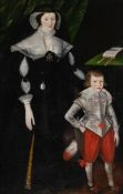 ATTRIBUTED TO JOHN SOUCH OF CHESTER (BRITISH 1593-1645), DOUBLE PORTRAIT OF A MOTHER AND SON
