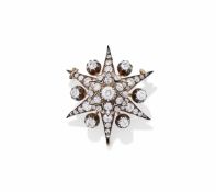 A LATE 19TH CENTURY DIAMOND STAR BROOCH/PENDANT