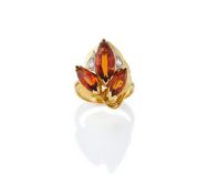 TOM SCOTT, A CITRINE AND DIAMOND DRESS RING