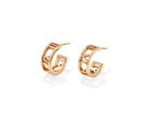 TIFFANY & CO., A PAIR OF 18CT ROSE GOLD 'ATLAS' EARRINGS