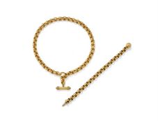 THEO FENNELL, AN 18CT GOLD CABLE LINK NECKLACE AND BRACELET
