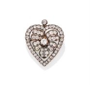 A LATE 19TH CENTURY DIAMOND BROOCH