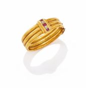 A VICTORIAN RUBY AND DIAMOND BANGLE, A GIFT FROM QUEEN VICTORIA