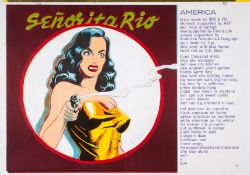 Mel Ramos (1935-2018) Señorita Rio, from One Cent Life (Hilger 40)