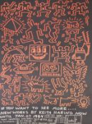 Keith Haring (1958-1990) Keith Haring 84, Tony Shafrazi Gallery, 1984, Exhibition Street Advert …