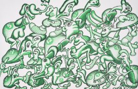 Peter Saul (b.1934) Untitled, from Olympic Centennial Suite