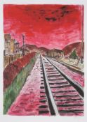 Bob Dylan (b.1941) Train Tracks (Red)