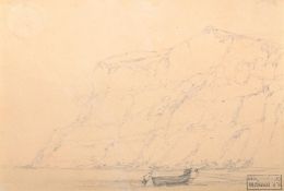 CIRCLE OF RICHARD PARKES BONINGTON (BRITISH 1802-1828), STUDY OF CLIFFS, NORMANDY