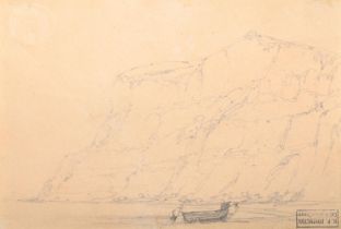 CIRCLE OF RICHARD PARKES BONINGTON (BRITISH 1802-1828), STUDY OF CLIFFS, NORMANDY