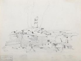CIRCLE OF RICHARD PARKES BONINGTON (BRITISH 1802-1828), BARGES