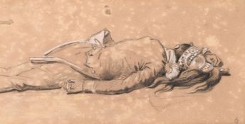 ‡ ANNE-LOUIS GIRODET-TRIOSON (FRENCH 1767-1824), STUDY OF A DEAD SOLDIER FROM 'THE REVOLT OF CAIRO'