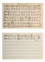 FRENCH SCHOOL (19TH CENTURY), MUSICAL SCORE: UN PÉRE À SES FILLES (RECTO); LA PESTE D'HELIAN (VERSO)