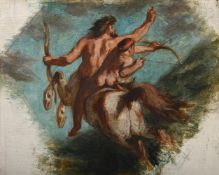 ‡ ATTRIBUTED TO PIERRE ANDRIEU (FRENCH 1821 - 1892), AFTER EUGÈNE DELACROIX, L'EDUCATION D'ACHILLES
