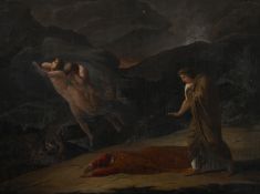 CIRCLE OF ALEXANDRE COLIN, THE SHADES OF FRANCESCA AND PAOLO APPEARING TO DANTE AND VIRGIL