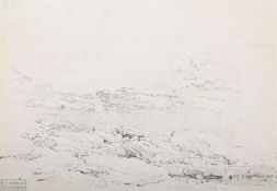 CIRCLE OF RICHARD PARKES BONINGTON (BRITISH 1802-1828), STUDY OF ROCKS AND WATER