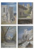 JAMES HOLLAND (ENGLISH 1799-1870), FOUR SKETCHES OF PORTUGAL (4)