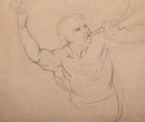 ATTRIBUTED TO BENJAMIN ROBERT HAYDON (BRITISH 1786-1846), STUDY FOR GABRIEL (RECTO); HEAD OF A MAN