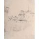 CIRCLE OF RICHARD PARKES BONINGTON (BRITISH 1802 - 1828), STUDY OF VILLAGE ROOFS - Image 1 of 3