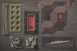 λ‡ PETER ROSE PULHAM (BRITISH 1910-1956), TROMPE L'OEIL À CLEF