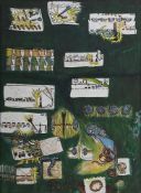 λ ÖYVIND FAHLSTRÖM (SWEDISH 1928-1976), SKOGSSPÅR (TRAIL OF PRINTS IN THE WOODS)