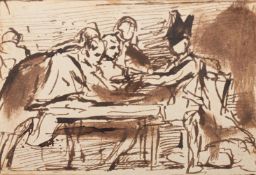 SIR DAVID WILKIE (SCOTTISH 1785-1841), STUDY FOR NELSON SEALING THE COPENHAGEN LETTER