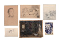 FOLLOWER OF EUGENE CARRIER, THE HEAD OF A MAN; TOGETHER WITH A QUANTITY OF OTHER WORKS (QTY)