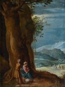 ‡ CIRCLE OF JACOB SYMONSZ. PYNAS (DUTCH 1583-1631), REST ON THE FLIGHT INTO EGYPT