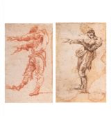 ATTRIBUTED TO GIOVANNI BATTISTA PIRANESI (ITALIAN 1720-1778), TWO STUDIES OF YOUNG MEN (2)