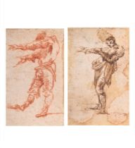 ATTRIBUTED TO GIOVANNI BATTISTA PIRANESI (ITALIAN 1720-1778), TWO STUDIES OF YOUNG MEN (2)