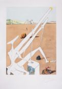 λ Salvador Dalí Martian Dalí Equipped with a Double Holo-Electronic Microscope (Field 74-12C; M&L …