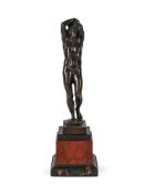 AFTER BARTHELMY PRIEUR, A BRONZE FIGURE OF A STANDING YOUTH, KNOWN AS NARCISSUS, 19TH CENTURY