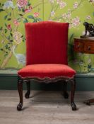 A GEORGE II CARVED MAHOGANY SIDE CHAIR, ATTRIBUTED TO WRIGHT & ELWICK, CIRCA 1755