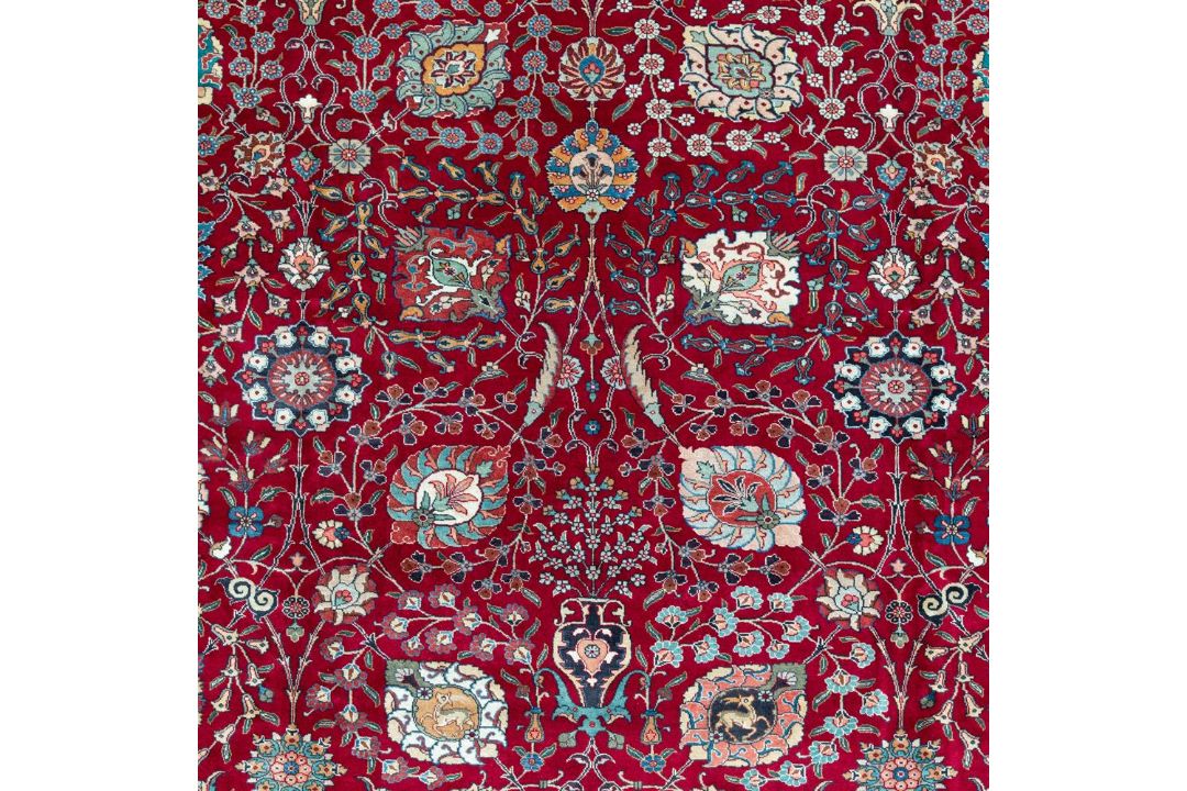 A TABRIZ CARPET, Signed, approximately 432 x 400cm - Image 2 of 4