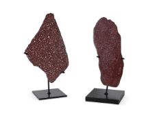TWO LARGE SECTIONS OF IMPERIAL PORPHYRY
