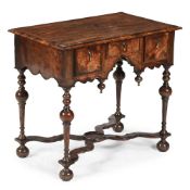 A QUEEN ANNE WALNUT AND FEATHERBANDED SIDE TABLE, CIRCA 1710