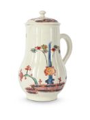 A ST. CLOUD PORCELAIN MILK-JUG AND COVER, CIRCA 1740