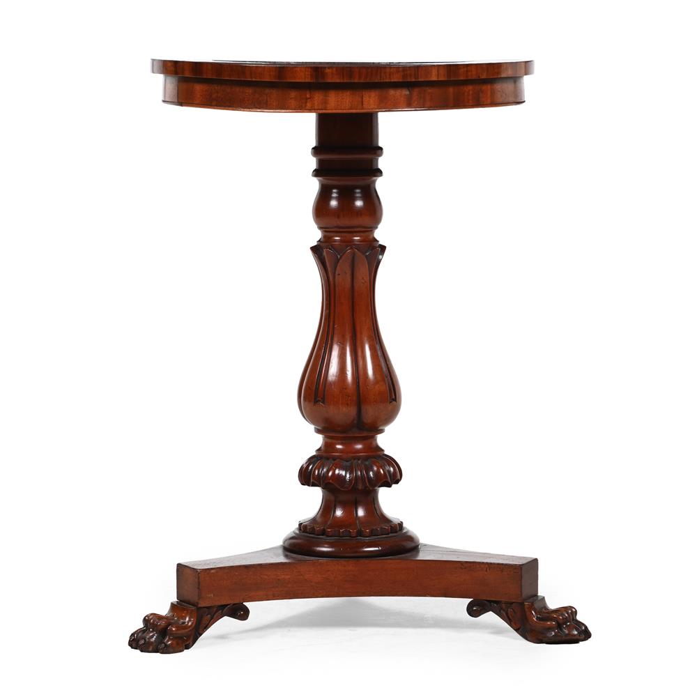A WILLIAM IV MAHOGANY AND SEPTARIAN INSET OCCASIONAL TABLE, CIRCA 1830 - Image 3 of 4