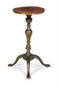 A RARE GEORGE I BRASS KETTLE STAND, CIRCA 1720