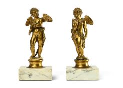 AFTER NICOLÒ ROCCATAGLIATA (1559-1629), A PAIR OF GILT BRONZE FIGURES OF ANGELS, MID 17TH CENTURY