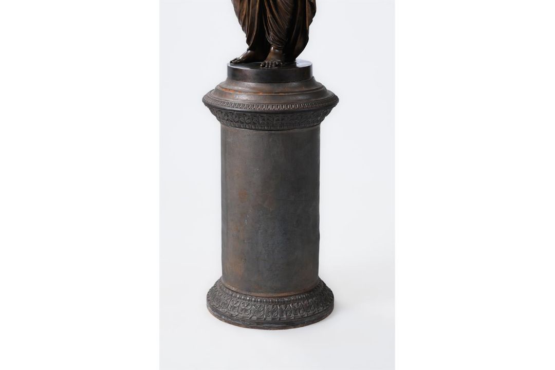 AFTER ÉMILE-CORIOLAN-HIPPOLYTE GUILLEMIN, A BRONZE FIGURAL LIGHT OR TORCHERE 'FEMME INDIENNE' - Image 5 of 8