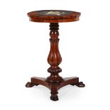 A WILLIAM IV MAHOGANY AND SEPTARIAN INSET OCCASIONAL TABLE, CIRCA 1830