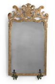 A GEORGE I CARVED GILTWOOD AND GESSO GIRANDOLE MIRROR, CIRCA 1720