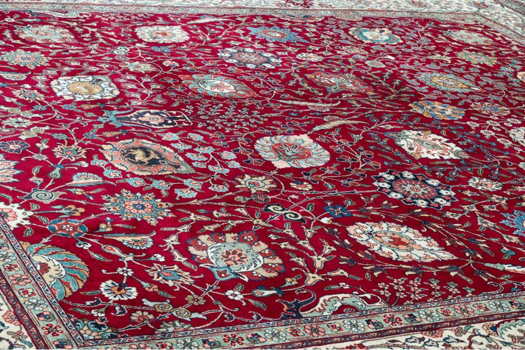 A TABRIZ CARPET, Signed, approximately 432 x 400cm - Image 4 of 4